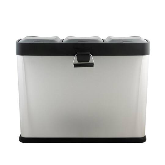 Organize It All 3 Compartment Stainless Steel Recycle Bin